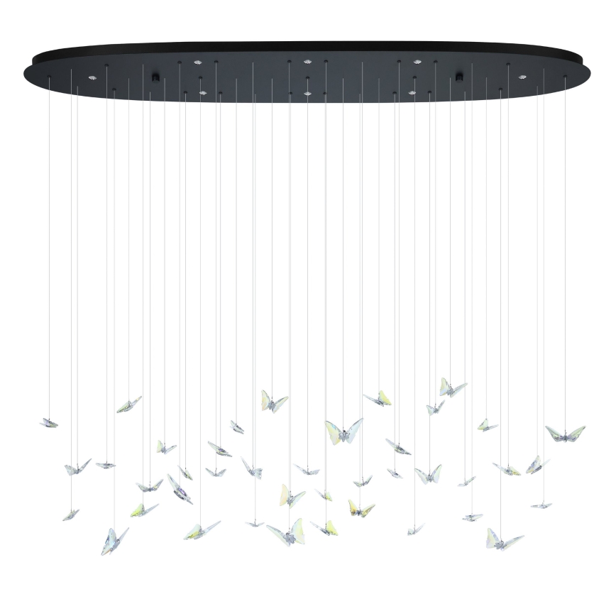 Eglo - Lámpara colgante LED regulable con cable 8xLED/4,2W/230V negro/transparente