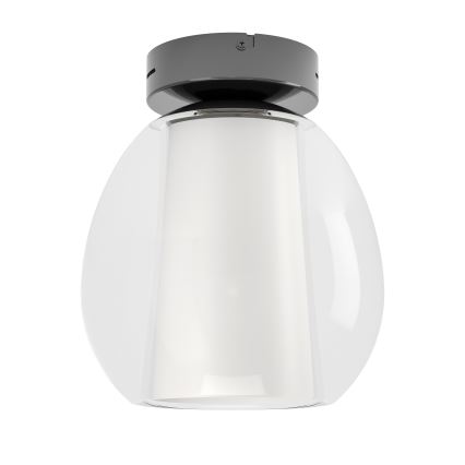 Eglo - Luminaria de techo LED regulable LED/5,5W/230V + LED/1,6W 2200-6500K Ø 25 cm negro cromado + mando a distancia
