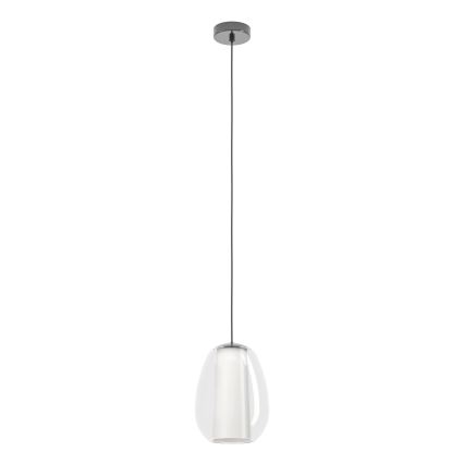Eglo - Lámpara colgante LED regulable con cable LED/7W/230V + LED/1,6W 2200-6500K negro cromado