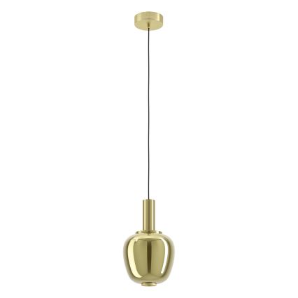 Eglo - Lámpara colgante LED regulable con cable LED/5,5W/230V + LED/1,6W 2200-6500K Ø 21 cm dorada