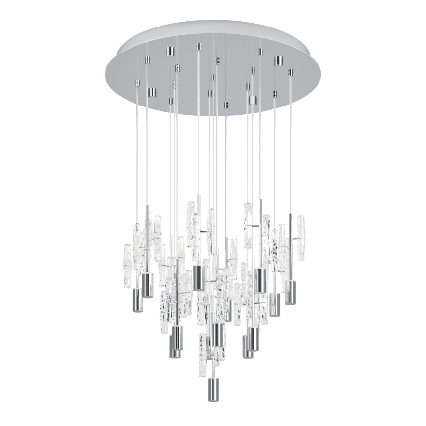 Eglo - Lámpara colgante LED con cable 15xLED/2,6W/230V 2200/3000/4000K cromo brillante