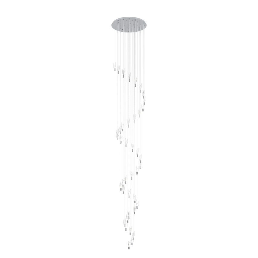 Eglo - Lámpara colgante LED con cable 40xLED/2,1W/230V 2200/3000/4000K cromo brillante