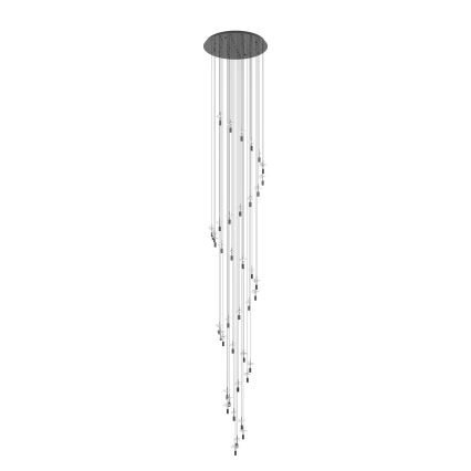 Eglo - lámpara colgante LED con cable 40xLED/2,1W/230V 2200/3000/4000K cromado brillante