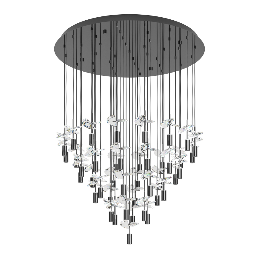 Eglo - Lámpara colgante LED suspendida por cable 43xLED/2,1W/230V 2200/3000/4000K acabado cromo brillante