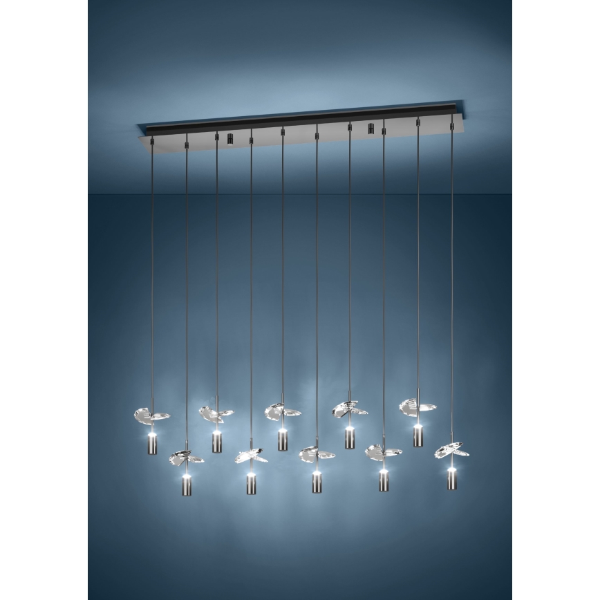 Eglo - Lámpara colgante LED sobre cable 10xLED/2,6W/230V 2200/3000/4000K cromo brillante
