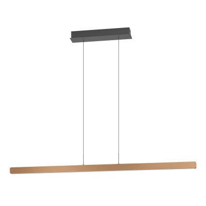 Eglo - Lámpara colgante LED regulable suspendida en cable LED/30W/230V 2200-6500K dorada + mando a distancia