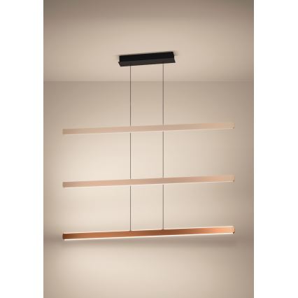 Eglo - Lámpara colgante LED regulable suspendida en cable LED/30W/230V 2200-6500K dorada + mando a distancia