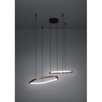 Eglo - Lámpara colgante LED regulable con cable LED/30W/230V 2200-6500K latón + mando a distancia