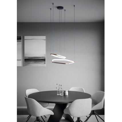 Eglo - Lámpara colgante LED regulable con cable LED/30W/230V 2200-6500K latón + mando a distancia