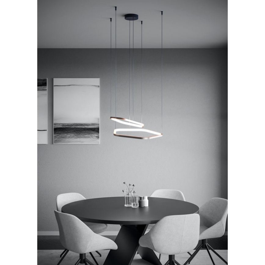 Eglo - Lámpara colgante LED regulable con cable LED/30W/230V 2200-6500K latón + mando a distancia
