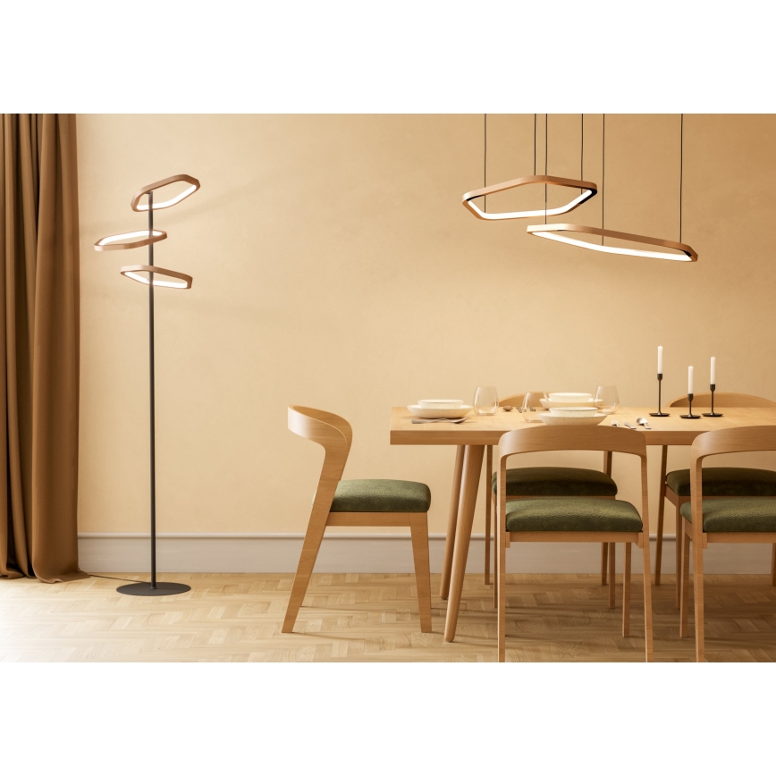 Eglo - Lámpara colgante LED regulable con cable LED/30W/230V 2200-6500K latón + mando a distancia