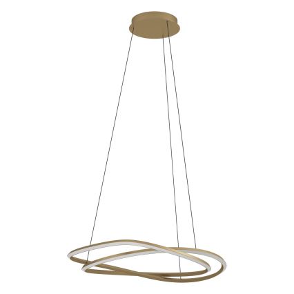 Eglo - Lámpara colgante LED regulable con cable LED/60W/230V 2200-6500K dorada + mando a distancia
