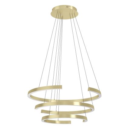 Eglo - Lámpara colgante LED regulable suspendida en cable LED/50W/230V 2200-6500K dorada + mando a distancia