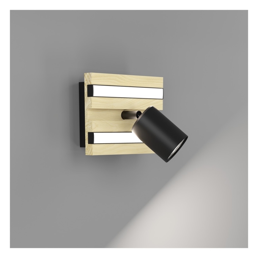 Eglo - Aplique de pared tipo foco LED/2,2W/230V + 2xLED/1,2W + 2xLED/2W beige/negro