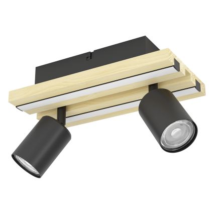 Eglo - Lámpara de focos LED 2xLED/2,2W/230V + 2xLED/1,2W + 2xLED/2W beige/negra