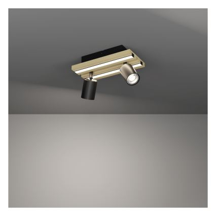 Eglo - Lámpara de focos LED 2xLED/2,2W/230V + 2xLED/1,2W + 2xLED/2W beige/negra