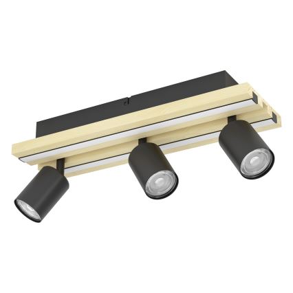 Eglo - Foco LED orientable 3xLED/2,2W/230V + 2xLED/1,2W + 2xLED/2W beige/negro