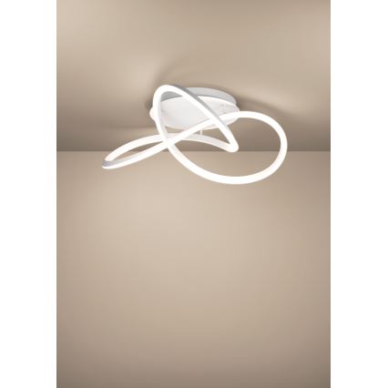 Eglo - Lámpara de techo LED regulable, 40 W, 230 V, 2200–6500 K, Ø 83 cm, blanca, con mando a distancia