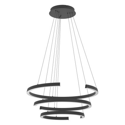 Eglo - Lámpara colgante LED regulable con cable LED/50W/230V 2200-6500K negra + mando a distancia