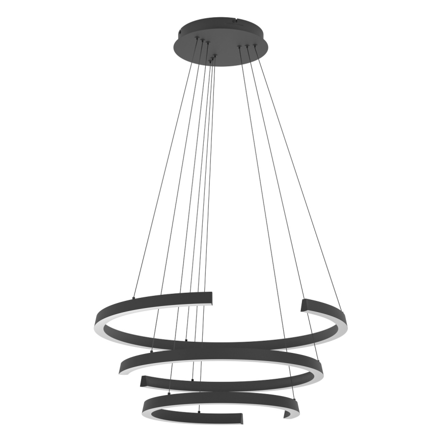 Eglo - Lámpara colgante LED regulable con cable LED/50W/230V 2200-6500K negra + mando a distancia