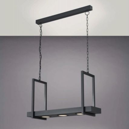 Eglo 39299 - Lámpara colgante regulable LED RGBW con cadena y repisa CALAMONA 3xLED/6W/230V + mando a distancia