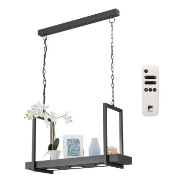 Eglo 39299 - Lámpara colgante regulable LED RGBW con cadena y repisa CALAMONA 3xLED/6W/230V + mando a distancia