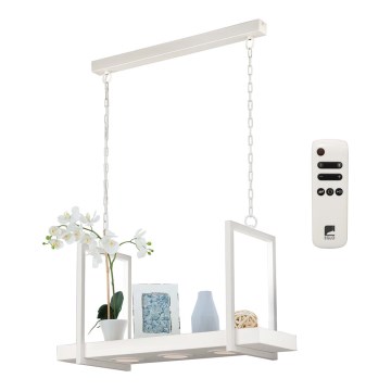 Eglo 39301 - Lámpara colgante LED RGBW regulable con cadena y repisa CALAMONA 3xLED/6W/230V + mando a distancia