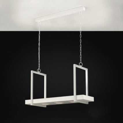 Eglo 39301 - Lámpara colgante LED RGBW regulable con cadena y repisa CALAMONA 3xLED/6W/230V + mando a distancia