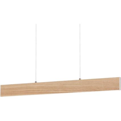 Eglo 39344 - Lámpara colgante LED con cable CLIMENE LED/17W/230V + LED/4,2W roble