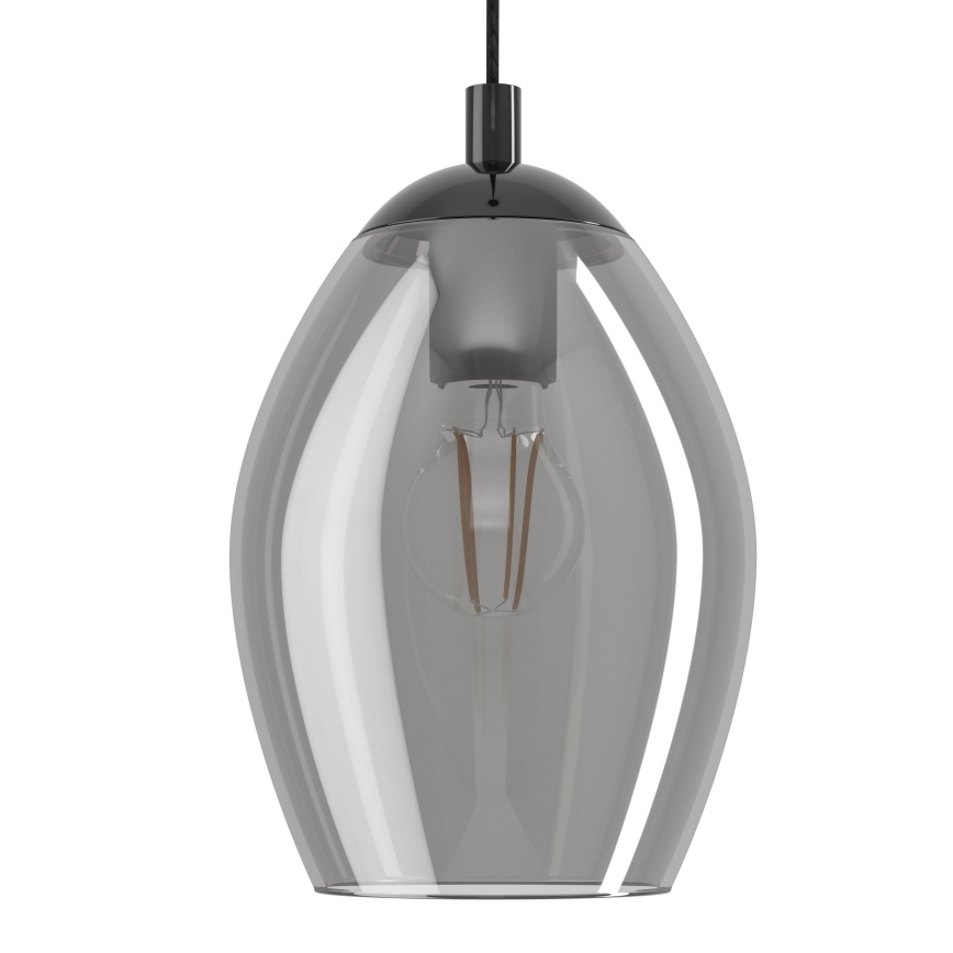 Eglo - Lámpara colgante 4xE27/60W/230V ahumado