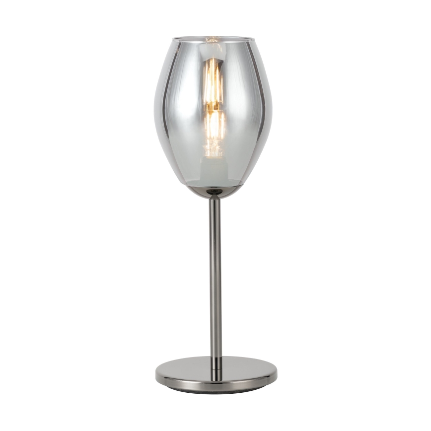 Eglo - Lámpara de mesa 1xE27/60W/230V negra/ahumada