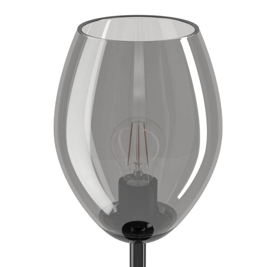 Eglo - Lámpara de mesa 1xE27/60W/230V negra/ahumada