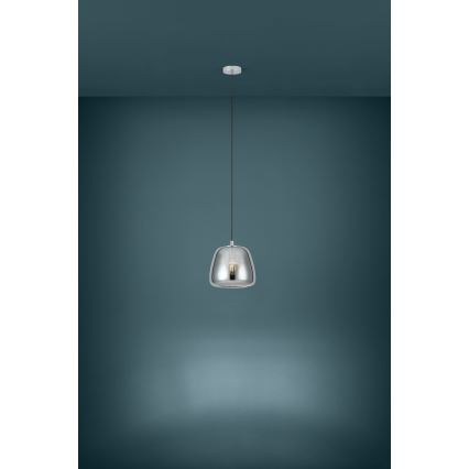 Eglo - Lámpara colgante 1xE27/40W/230V diá. 26 cm ahumado