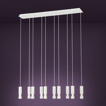 Eglo - Lámpara de araña de luces LED de Cable 10xGU10/5W/230V blanco