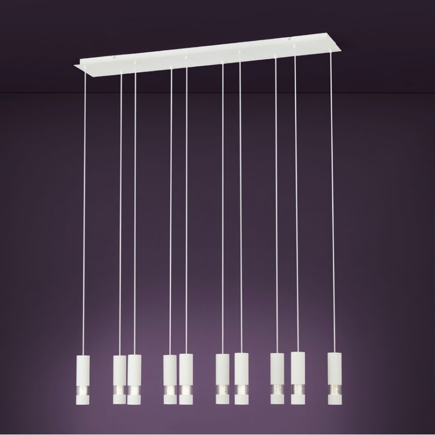 Eglo - Lámpara de araña de luces LED de Cable 10xGU10/5W/230V blanco