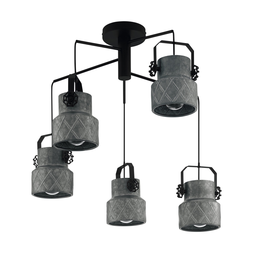 Eglo 39856 - Lámpara de techo HILCOTT de montaje en superficie 5xE27/40W/230V