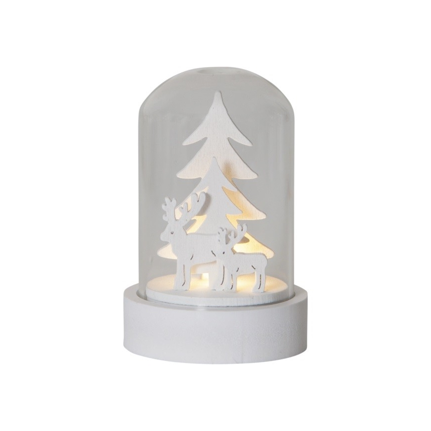 Eglo - Juego de 3 adornos navideños LED, 0,06 W, 1 x CR2032, blanco