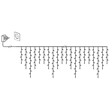 Eglo 410824 - Cadena de luces LED navideña para exterior GOLDEN 480xLED/17x0,55m IP44 blanco cálido