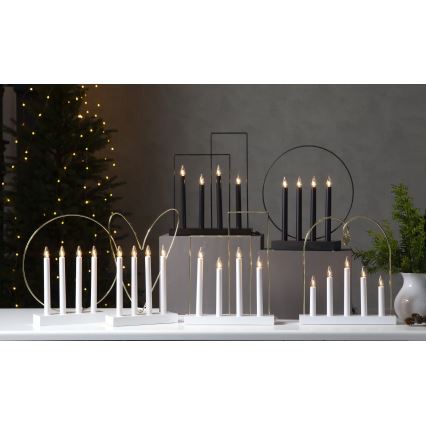 Eglo - Portavelas de Navidad 4xE10/3W/230V blanco