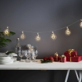 Eglo 411112 - Cadena de luces LED navideña ORNAMENT 10xLED/3xAA 2,4 m blanco cálido