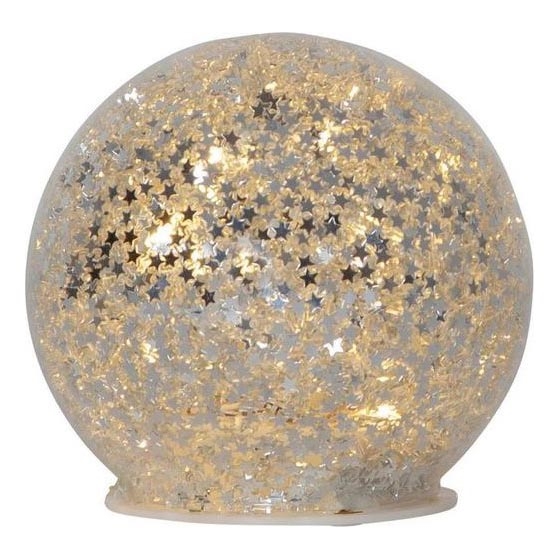 Eglo 411345 - Decoración navideña LED STAR FALL 10xLED/2xAA diá. 10 cm plata