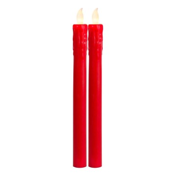 Eglo 411505 - Juego de 2 velas LED PRESSE LED/1xAAA rojas