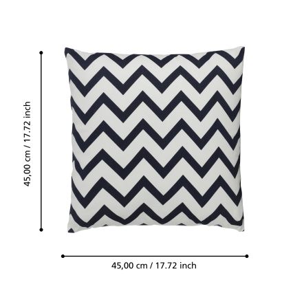 Eglo 420014 - Cojín decorativo CHEVERY 45x45 cm negro/blanco