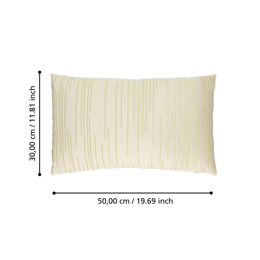 Eglo 420018 - Cojín decorativo CHEVERY 30x50 cm crema/dorado