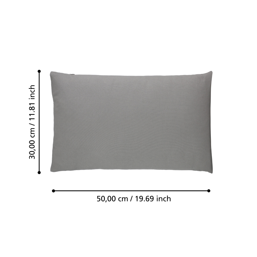 Eglo 420027 - Cojín decorativo ILES 30x50 cm gris