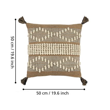 Eglo 420044 - Cojín decorativo CHEVERY 50x50 cm marrón