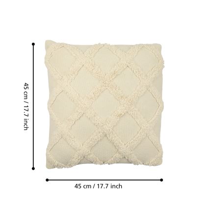 Eglo 420058 - Cojín decorativo CHEVERY 45x45 cm, color crema