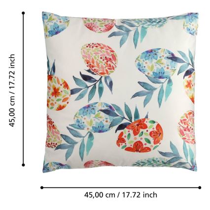 Eglo 420101 - Cojín decorativo GEBENG 45x45 cm azul/rojo