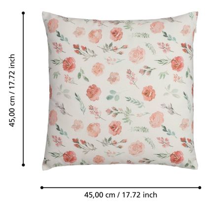 Eglo 420102 - Cojín decorativo GEBENG 45x45 cm blanco/rosa