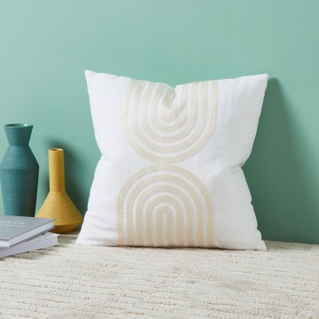 Eglo 420238 - Cojín decorativo BERHALA 45x45 cm blanco/beige